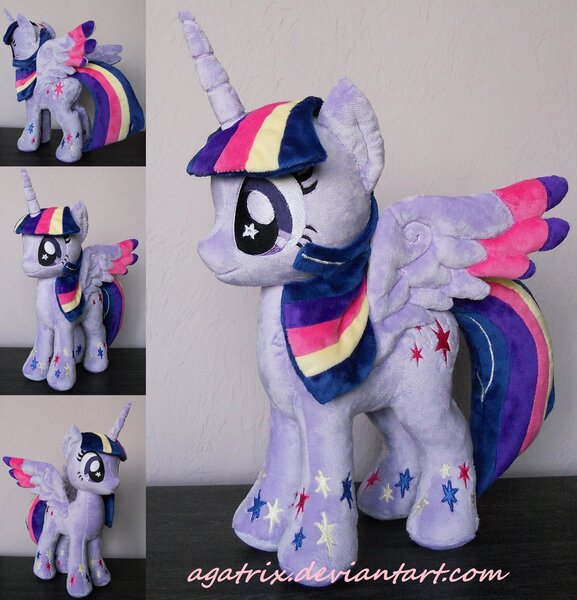 Size: 1280x1330 | Tagged: safe, artist:agatrix, derpibooru import, twilight sparkle, twilight sparkle (alicorn), alicorn, pony, female, irl, mare, photo, plushie, rainbow power, solo