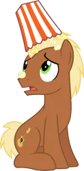 Size: 4000x8137 | Tagged: safe, artist:chainchomp2, derpibooru import, meadow song, earth pony, pony, equestria games (episode), absurd resolution, background pony, equestria games, food, male, popcorn, simple background, sitting, solo, stallion, transparent background, vector