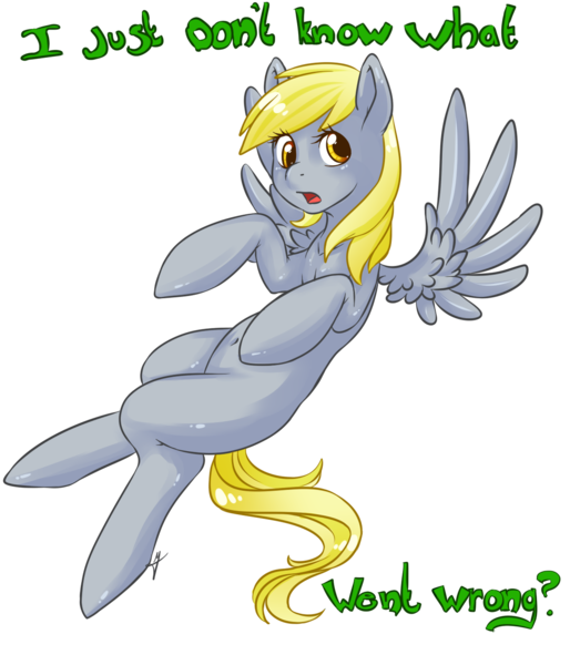 Size: 1200x1400 | Tagged: safe, artist:tiki-sama, derpibooru import, derpy hooves, pegasus, pony, belly button, female, flying, i just don't know what went wrong, mare, solo, spread wings, wings