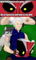 Size: 2953x4811 | Tagged: derpibooru import, devil may cry, exploitable meme, lord tirek, meme, memeception, safe, tirek vs everyone meme, vergil, vergil's book