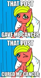 Size: 376x704 | Tagged: artist:claireannecarr, ask, ask maplejack, cowboys and equestrians, derpibooru import, happy, mad magazine, mad (tv series), maplejack, one eye closed, reaction image, safe, subverted meme, that post cured my cancer, that post gave me cancer, tumblr, wink