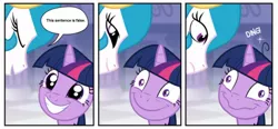 Size: 1200x557 | Tagged: derpibooru import, hapless twilight, meme, paradox, portal 2, portal (valve), princess celestia, safe, twilight snapple, twilight sparkle