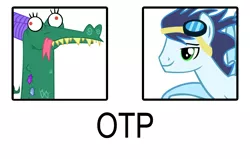 Size: 932x592 | Tagged: crackle, cracklesoar, crack shipping, derpibooru import, dragon, exploitable meme, joke shipping, meme, otp, safe, shipping, soarin'