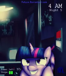 Size: 1600x1829 | Tagged: artist:pshyzomancer, cute, derpibooru import, evil grin, five nights at aj's, grin, looking at you, pure unfiltered evil, safe, smiling, solo, twiabetes, twibon, twilight sparkle