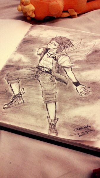 Size: 1280x2275 | Tagged: artist:jenyeongi, derpibooru import, human, humanized, safe, sketch, soarin', traditional art