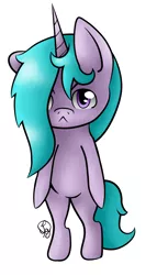 Size: 1024x1784 | Tagged: safe, artist:starshinefox, derpibooru import, oc, oc:ayrle, unofficial characters only, pony, unicorn, :<, angry, bipedal, female, solo, standing