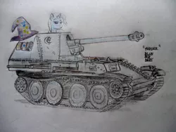 Size: 1024x768 | Tagged: artist:blueboxdave, derpibooru import, marder iii, safe, tank (vehicle), trixie