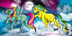 Size: 1280x649 | Tagged: artist:glownshowpony, derpibooru import, g1, masquerade (g1), my little pony tales, safe, starglow