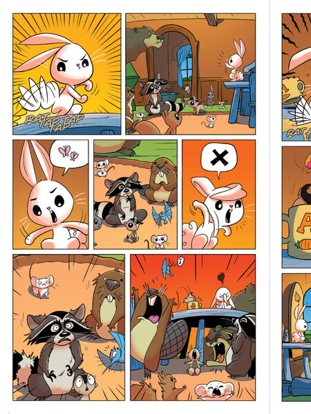 Size: 720x960 | Tagged: advertisement, angel bunny, animal, bear, beaver, bird, chipmunk, comic, derpibooru import, fluttershy's cottage, harry, idw, idw advertisement, mouse, preview, rabbit, raccoon, safe, spoiler:comic, spoiler:comic23, squirrel