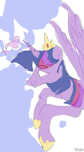 Size: 549x988 | Tagged: safe, artist:hajuya, derpibooru import, twilight sparkle, twilight sparkle (alicorn), alicorn, pony, clothes, crown, female, jewelry, mare, regalia, shoes, solo