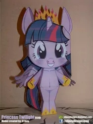 Size: 1476x1968 | Tagged: safe, artist:eljoeydesigns, derpibooru import, twilight sparkle, twilight sparkle (alicorn), alicorn, pony, belly button, blushing, craft, papercraft