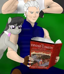 Size: 2217x2594 | Tagged: derpibooru import, devil may cry, devil may cry 3, exploitable meme, irony, meme, octavia melody, pun, safe, the divine comedy, vergil (devil may cry), vergil's book, wordplay