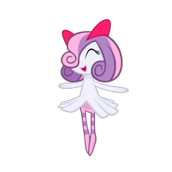 Size: 3500x3500 | Tagged: artist:navitaserussirus, crossover, cute, derpibooru import, diasweetes, high res, kirlia, pokémon, safe, simple background, sweetie belle, transparent background, vector