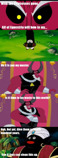 Size: 640x1719 | Tagged: derpibooru import, dragonball z abridged, exploitable meme, lord tirek, meme, mr. popo, safe, scorpan's necklace, tirek vs everyone meme