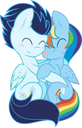 Size: 7500x11729 | Tagged: safe, artist:ambris, artist:mactavish1996, derpibooru import, edit, rainbow dash, soarin', absurd resolution, backwards cutie mark, blushing, cuddling, cute, female, happy, hug, male, old cutie mark, shipping, simple background, smiling, snuggling, soarindash, straight, transparent background, vector