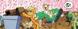 Size: 1276x477 | Tagged: angel bunny, anna, applejack, derpibooru import, frozen (movie), idw, mind control, safe, spoiler:comic, spoiler:comic23, winona