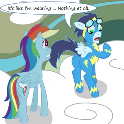 Size: 770x772 | Tagged: safe, artist:philith, derpibooru import, rainbow dash, soarin', clothes, dat butt, female, lip bite, male, meme, nothing at all, shipping, soarindash, straight, stupid sexy soarin', the simpsons, uniform, wonderbolts uniform