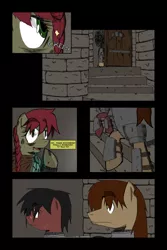 Size: 1200x1800 | Tagged: artist:thethunderpony, a seedy mare's tale, cloak, clothes, comic, derpibooru import, oc, oc:gavel sternbroad, oc:roya neighvarre, oc:seedy scrolls, safe, unofficial characters only