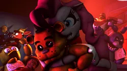 Size: 3840x2159 | Tagged: 3d, bonnie pie, crossover, derpibooru import, engineer, five nights at aj's, five nights at freddy's, gmod, pinkie pie, plank, safe, team fortress 2