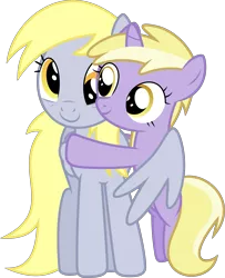 Size: 5329x6573 | Tagged: safe, artist:thisismyphotoshoppin, derpibooru import, derpy hooves, dinky hooves, pegasus, pony, absurd resolution, cute, daaaaaaaaaaaw, derpabetes, dinkabetes, equestria's best daughter, equestria's best mother, female, hug, like mother like daughter, mare, simple background, transparent background, vector, winghug