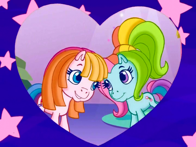 Size: 640x480 | Tagged: derpibooru import, frame, g3.5, heart, looking at each other, rainbow dash, safe, screencap, that's what makes a friend, toola roola, twinkle wish adventure