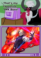 Size: 564x800 | Tagged: derpibooru import, exploitable meme, king of fighters, lord tirek, meme, obligatory pony, rugal bernstein, safe, text, tirek's favorite, tv meme