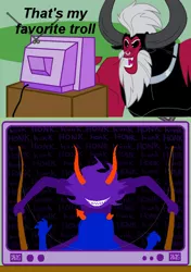 Size: 564x800 | Tagged: derpibooru import, exploitable meme, gamzee makara, homestuck, lord tirek, meme, obligatory pony, safe, tirek's favorite, tv meme