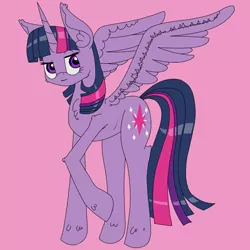 Size: 500x500 | Tagged: safe, artist:deusexequus, derpibooru import, twilight sparkle, twilight sparkle (alicorn), alicorn, pony, female, mare, simple background, solo