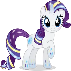 Size: 8000x8000 | Tagged: absurd resolution, .ai available, artist:caliazian, derpibooru import, let the rainbow remind you, looking at you, rainbow power, raised hoof, rarity, safe, simple background, solo, transparent background, twilight's kingdom, vector