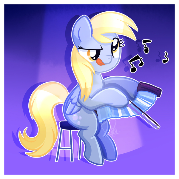 Size: 2100x2100 | Tagged: safe, artist:xwhitedreamsx, derpibooru import, derpy hooves, ponified, pegasus, pony, equestria girls, rainbow rocks, bow (instrument), equestria girls ponified, musical instrument, musical saw, saw, solo