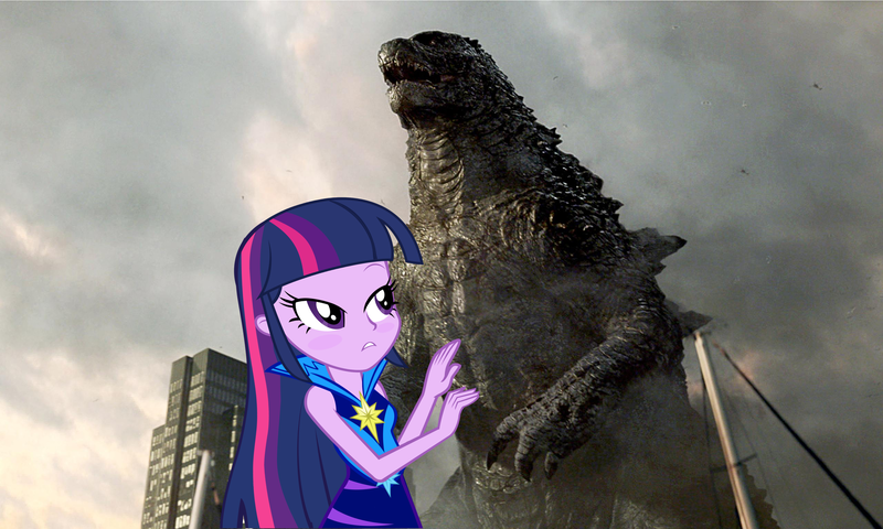 Size: 2560x1536 | Tagged: safe, artist:pixelkitties, derpibooru import, twilight sparkle, human, kaiju, equestria girls, female, giantess, godzilla, godzilla (series), godzilla 2014, humanized, macro