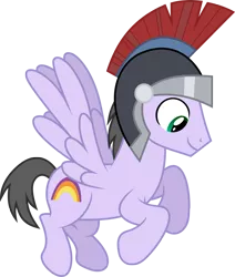 Size: 1600x1891 | Tagged: safe, artist:vectorizedunicorn, derpibooru import, purple waters, pegasus, pony, hearth's warming eve (episode), background pony, flying, helmet, male, pegasus tribe, simple background, solo, stallion, transparent background, vector
