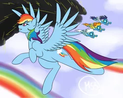 Size: 1280x1024 | Tagged: artist:manestreamstudios, derpibooru import, fleetfoot, rainbow dash, safe, soarin', spitfire, wonderbolts