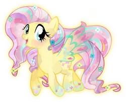 Size: 3707x3000 | Tagged: safe, artist:theshadowstone, derpibooru import, fluttershy, crystal pony, pony, crystallized, rainbow power, simple background, solo, this isn't even my final form, transparent background, vector