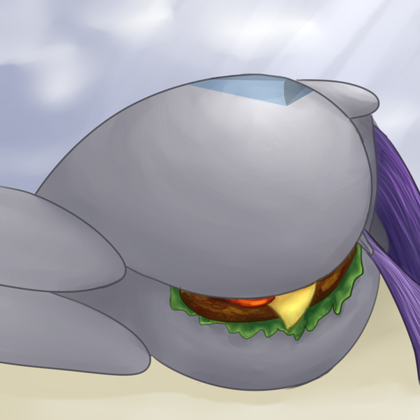 Size: 2000x2000 | Tagged: artist:ponyway, asperger's syndrome, boulder buns, burger, butt, derpibooru import, dock, food, foodplay, maud pie, plot, pun, questionable, side, visual pun, wrong cutie mark