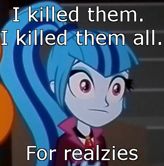 Size: 336x340 | Tagged: safe, derpibooru import, edit, edited screencap, screencap, sonata dusk, equestria girls, rainbow rocks, :|, caption, image macro, implied death, meme, realzies, starenata, text, thousand yard stare, wat