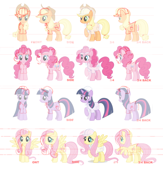 Size: 1000x1060 | Tagged: applejack, behind the scenes, derpibooru import, dhx media, fluttershy, hat, pinkie pie, rainbow dash, rarity, safe, sonic rainboom (episode), twilight sparkle