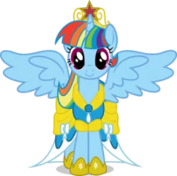 Size: 896x892 | Tagged: safe, artist:blah23z, derpibooru import, rainbow dash, twilight sparkle, twilight sparkle (alicorn), alicorn, pony, 20% cooler, alicornified, clothes, dress, female, mare, race swap, rainbowcorn, recolor, solo, spread wings, vector, wings