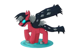 Size: 3731x2771 | Tagged: safe, artist:ingart15, derpibooru import, ponified, pony, yveltal, pokémon, simple background, solo, transparent background