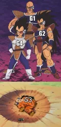 Size: 594x1239 | Tagged: comic sans, derpibooru import, dragon ball z, g1, g2, g3, g4, meta, nappa, raditz, safe, saibaman, vegeta, yamcha, yamcha's death pose