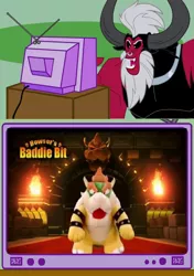 Size: 564x800 | Tagged: bowser, bowser's baddie bit, derpibooru import, exploitable meme, lord tirek, meme, nintendo, nyanyanya! neko mario taimu, obligatory pony, safe, super mario bros., the cat mario show, tv meme