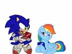 Size: 1024x768 | Tagged: 3ds, artist:biosonic100, crossover, derpibooru import, rainbow dash, safe, sonic boom, sonic the hedgehog, sonic the hedgehog (series)