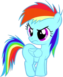 Size: 941x1136 | Tagged: :c, >:c, derpibooru import, female, filly, filly rainbow dash, frown, oversaturation, rainbow dash, safe, simple background, solo, transparent background, vector, younger