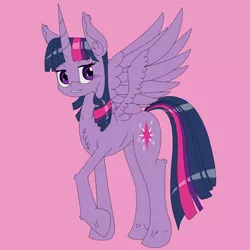 Size: 500x500 | Tagged: safe, artist:deusexequus, derpibooru import, twilight sparkle, twilight sparkle (alicorn), alicorn, pony, female, mare, simple background, solo