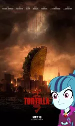 Size: 360x600 | Tagged: safe, derpibooru import, edit, sonata dusk, equestria girls, rainbow rocks, :|, food, godzilla (series), godzilla 2014, solo, sonataco, starenata, taco, thousand yard stare, tortilla, wide eyes