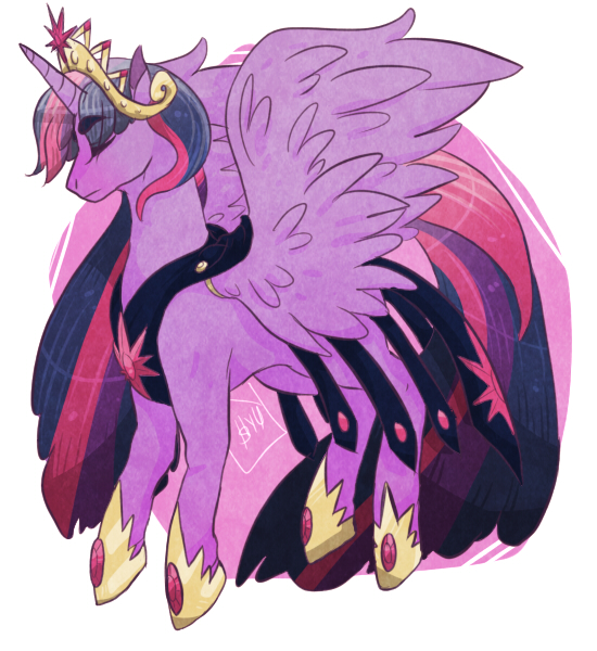 Size: 550x600 | Tagged: safe, artist:twilidramon, derpibooru import, twilight sparkle, twilight sparkle (alicorn), alicorn, pony, female, mare, older, solo