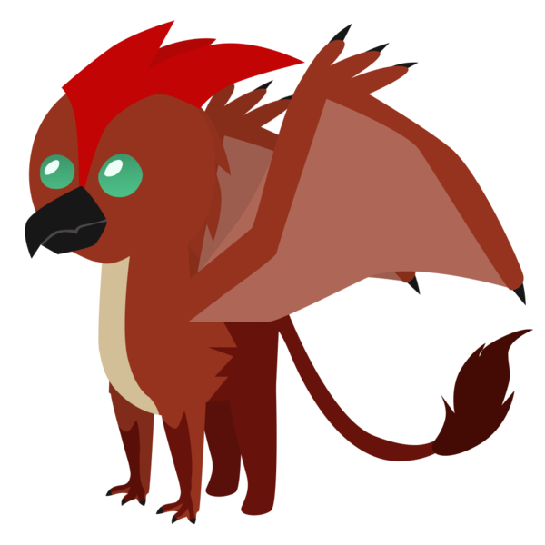 Size: 1020x1020 | Tagged: safe, artist:foreshadowart, derpibooru import, gryphon, pony, fanfic:the bridge, fanfic art, godzilla (series), griffonized, kaiju griffon, pointy ponies, rodan, simple background, solo, species swap, transparent background, vector