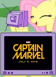 Size: 563x771 | Tagged: captain marvel, captain marvel (marvel), derpibooru import, exploitable meme, fluttershy, marvel, meme, obligatory pony, safe, tv meme