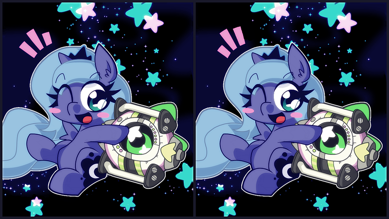 Size: 1280x720 | Tagged: artist:panyang-panyang, crossover, cute, derpibooru import, female, filly, male, portal (valve), princess luna, safe, shipping, spike, spiluna, straight, woona, younger