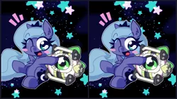 Size: 1280x720 | Tagged: artist:panyang-panyang, crossover, cute, derpibooru import, female, filly, male, portal (valve), princess luna, safe, shipping, spike, spiluna, straight, woona, younger